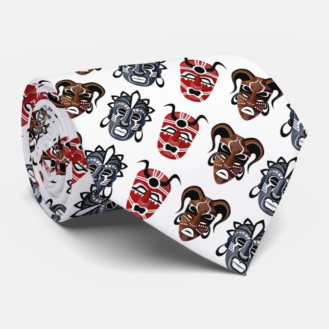 Gravata Máscara Tribal (Rolled)