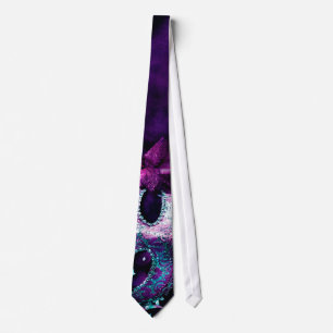 Gravata Mascarada Mask Costume Halloween Mardi Mens Tie