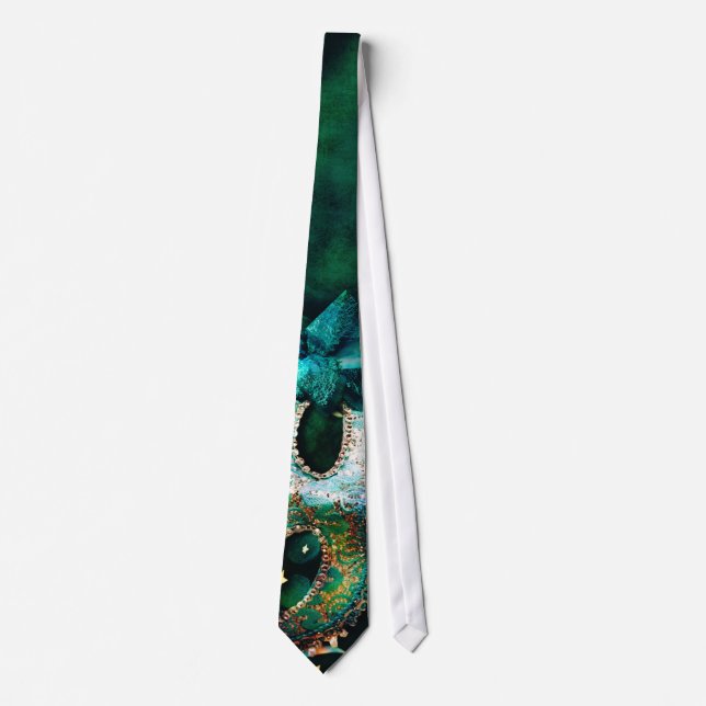 Gravata Mascarada Mask Costume Halloween Mardi Mens Tie (Frente)