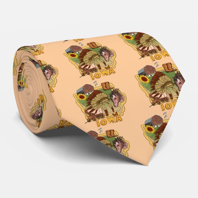 gravata masculina de Iowa (Rolled)