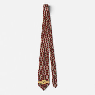 Gravata Masculina Estampa Onça com Chevron