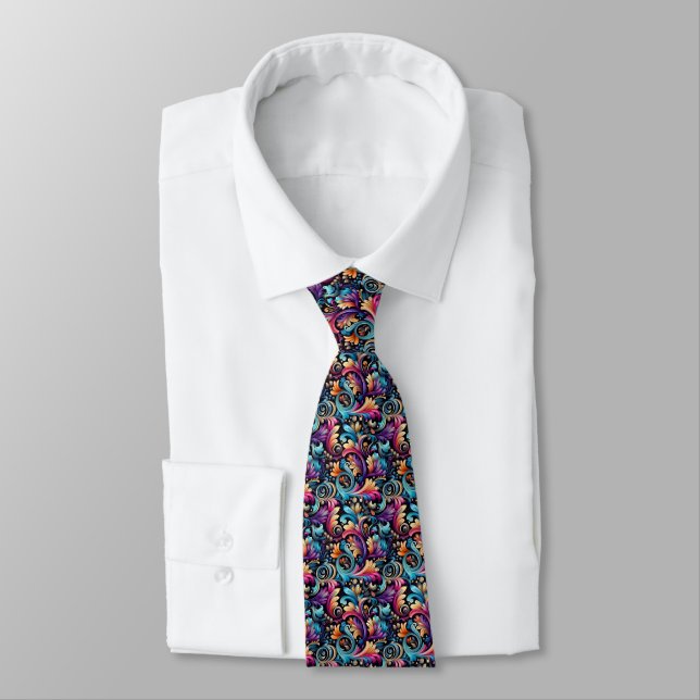 Gravata masculina estampada de Paisley (Amarrado)