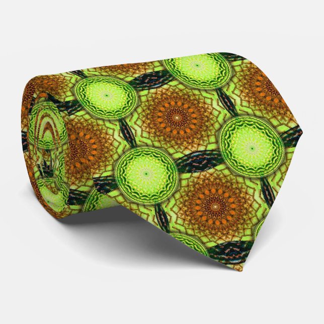 Gravata Masculina Fluorescente Kaleidoscópica (Rolled)