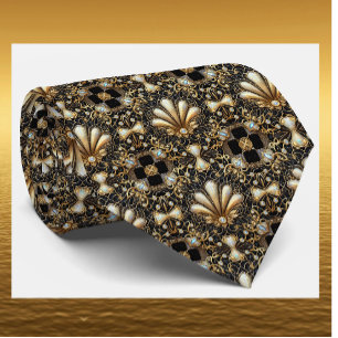 Gravata Masculina Gravatas Art Déco com Diamante