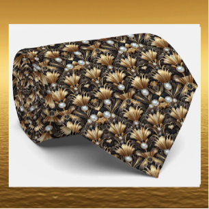Gravata Masculina Gravatas Art Déco com Diamante