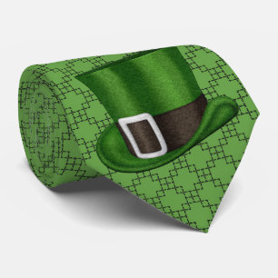 Gravata masculina preta no verde do St Patrick's d