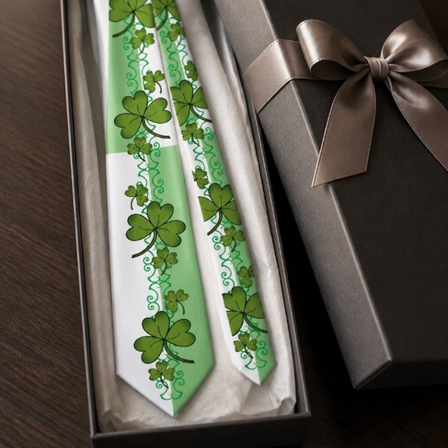 Gravata masculina Scroll & Shamrock (Criador carregado)
