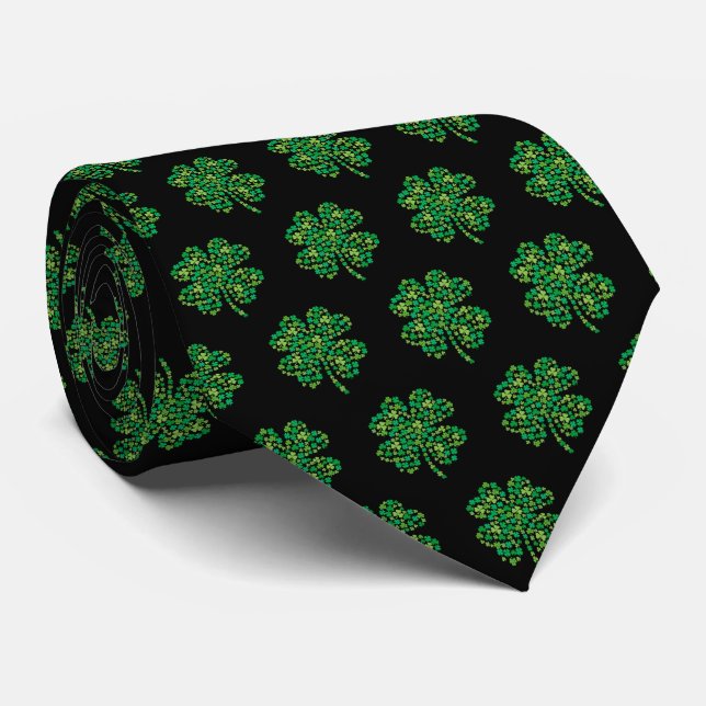 Gravata masculina St. Patrick's Clover (Rolled)