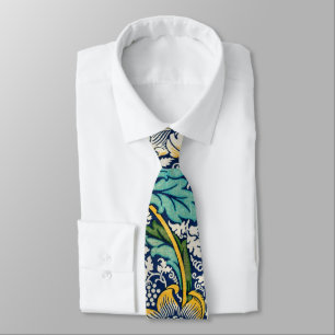 Gravata masculina vintage William Morris