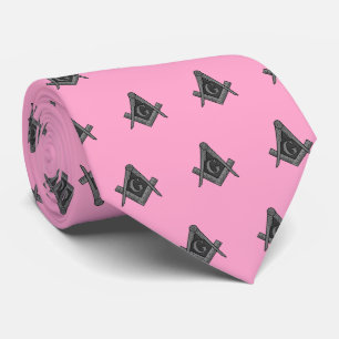 Gravata Masonaria Masonry Freemason Pink