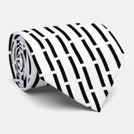 Gravata Matriz monocromática moderna, em preto e branco