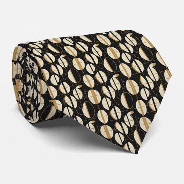 Gravata MCM Modern Abstract Geometric (Rolled)