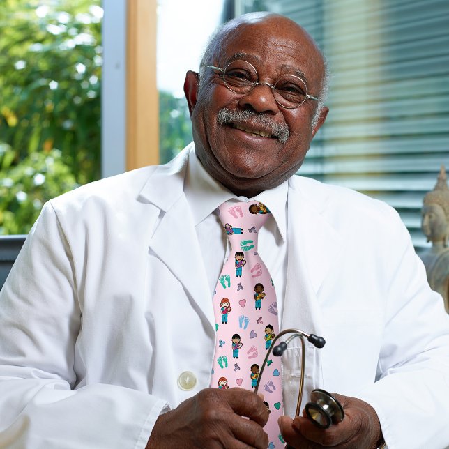 Gravata Médicos e Enfermeiros Bonitos com Recém-Nascidos (Criador carregado)