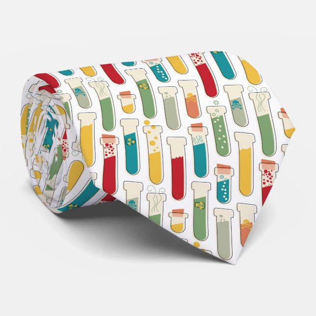 Gravata Meio século Moderno de Teste de Química - Tiras do (Rolled)