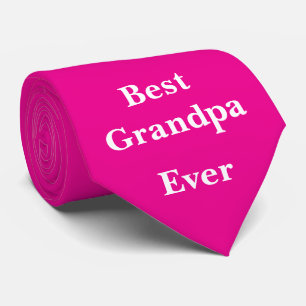 Gravata Melhor Avô Nunca Vovô Rosa Quente Colorido