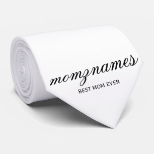 Gravata Melhor Mãe Personalizada Nome De Caligrafia