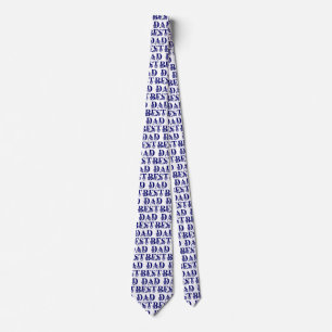 Gravata Melhor Pai com Sinalizadores Texto Azul