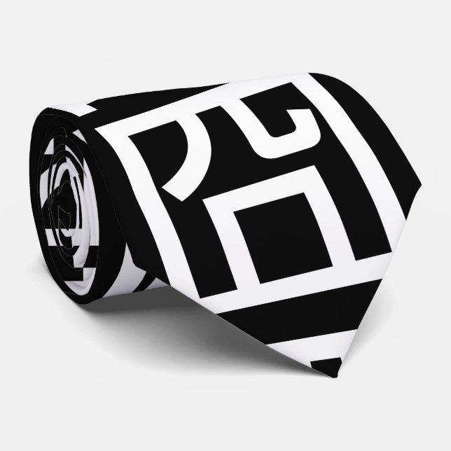 Gravata Meme Hanzi Emoticon chinês Orz asiático 囧 Jiong (Rolled)