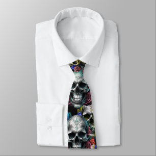 Gravata Memento Mori Skulls Tie