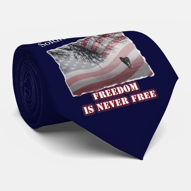 Gravata Memorial Honrando Soldado ou Oficial de Paz (Rolled)