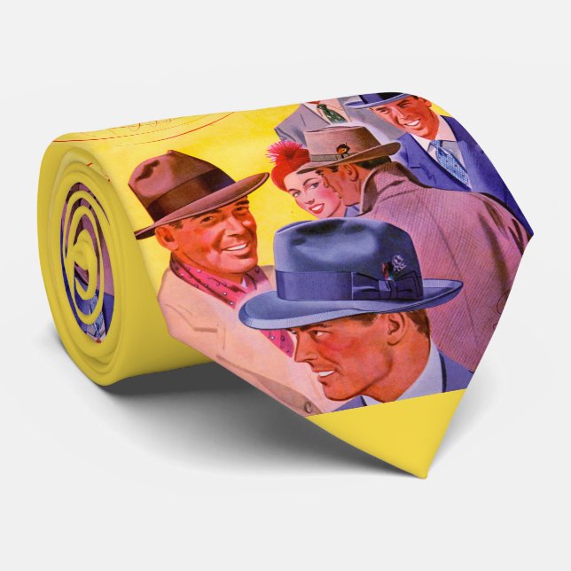 Gravata men in hats print (Rolled)