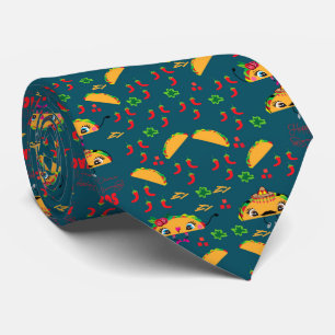 Gravata Mens neck tie Happy Dance para Tacos
