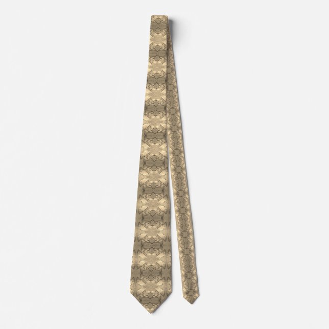 Gravata Mens Necktie Dourada Gingko Folha (Frente)