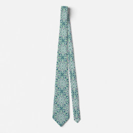Gravata Mens Tie com design verde Medalliões