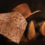 Gravata Mens Western Leather Impressão Neck<br><div class="desc">impressão de couro castanho na frente e atrás da gravata</div>