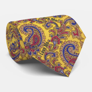 Gravata Mensagem oculta "Me ame" ou Crie seu próprio