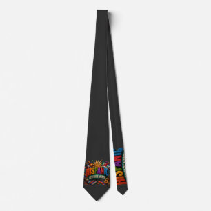 Gravata Mês da Herança Hispânica 3D Orgulho Cultural Color