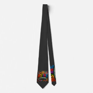 Gravata Mês da Herança Hispânica 3D Orgulho Cultural Color