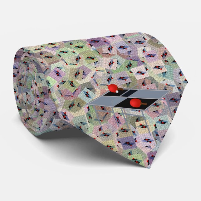 Gravata Mesas Ping Pong, Gravação Do Pescoço (Rolled)