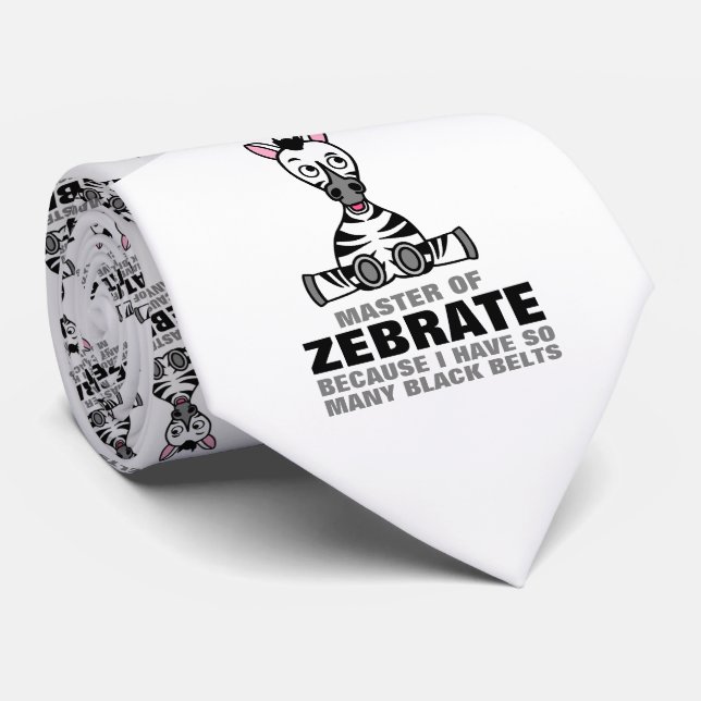 Gravata Mestre em Zebrate, Zebra (Rolled)