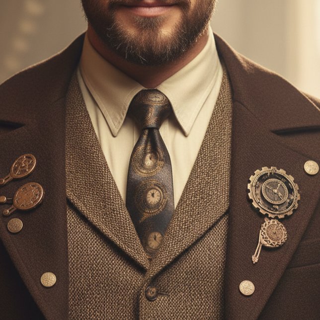 Gravata Metal Clock Steampunk Vintage Industrial (Criador carregado)