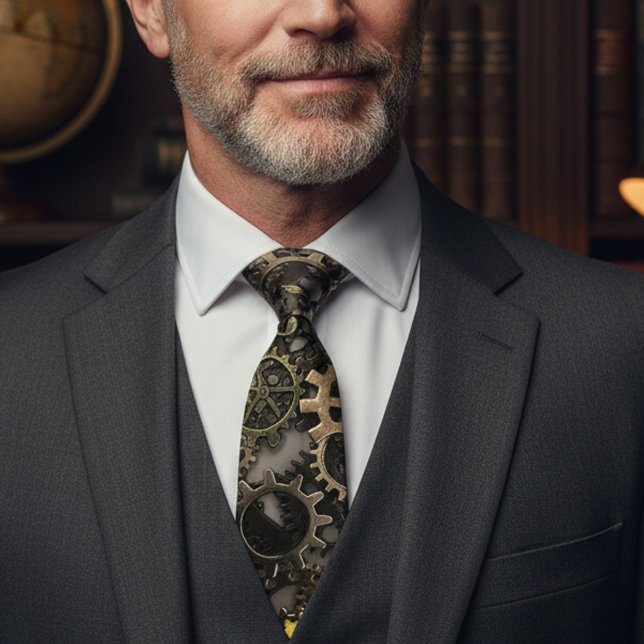 Gravata Metal Gears Steampunk Vintage Industrial (Criador carregado)