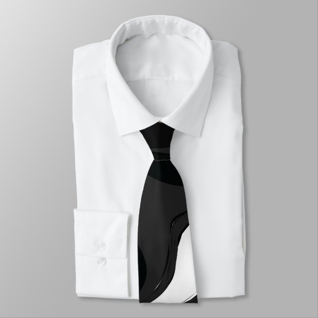 Gravata Mídeas| Tinta Maciça Mantida Pálida Cinza Negra (Amarrado)