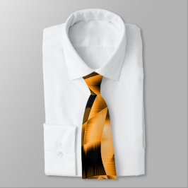 Gravata Mídia estranha de fitas queimadas, cor laranja