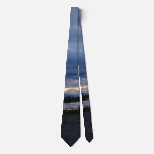 Gravata Midnight Alaska Sunset Neck Tie (Frente)