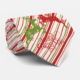 Gravata Milo Christmas Collection Red and Green Reindeers