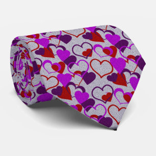 Gravata Milo Dale Hearts and Cinza Men's Necktie