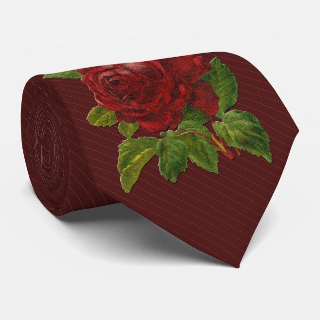Gravata Milo Dale Rose Maroon Stripped Men's Necktie (Rolled)