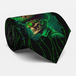 Gravata Milo Dale St Patrick's Skeleton Green Men's Tie