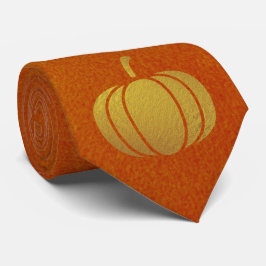 Gravata Milo Dourado Pumpkin Laranja de Ação de Graças