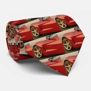 Gravata Minha Corvette Vermelha