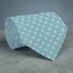 Gravata Mini Bolinhas Azul Turquesa Boho