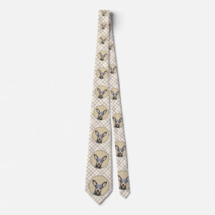 Gravata Miniatura Pinscher Pintando Bela Arte Original de