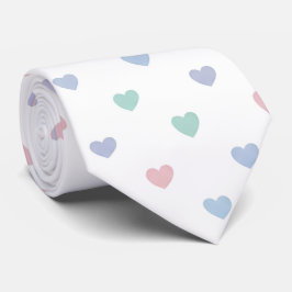 Gravata Minimalist Soft Pastel Heart Pattern 