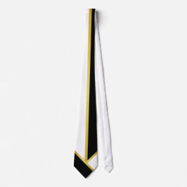 Gravata Minimalista Dourado Falso Preto Branco