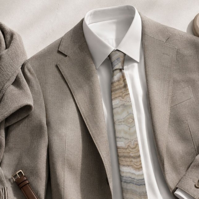 Gravata minimalista escandinavo mármore branco cinza marro (minimalist scandinavian white brown grey marble neck tie)